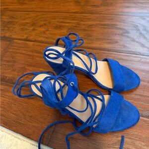 Blue Strappy Women's heels